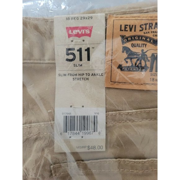Levi's Boys Jeans Size 18 Regular 29x29 Slim - Picture 2 of 2